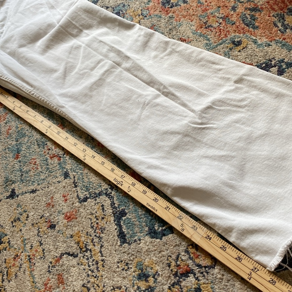 ZARA | high waisted wide leg denim jeans | size 10 white - Picture 8 of 8
